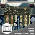 thumbnail image 3 of Yuyamidu Green USA Flag RV Propane Tank Cover Waterproof Double 30 Lb Propane Tank Cover for Camper Trailer, All Weather Protection RV Accessory for Travel Trailer, 3 of 8
