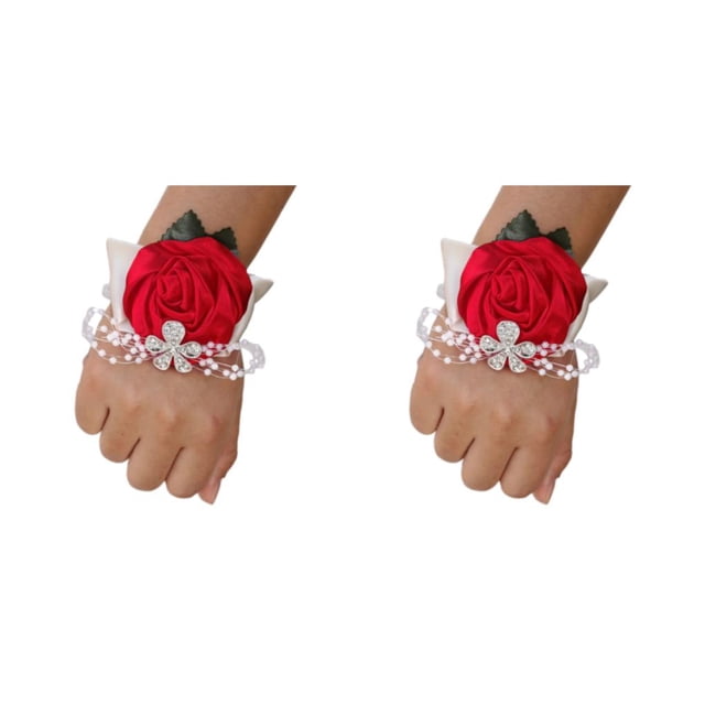 Kearding Ramillete de muñeca ligero con forma de rosa, accesorio elegante y femenino, elástica cómoda Type5 NO5