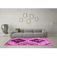 thumbnail image 3 of Ahgly Company Indoor Square Oriental Purple Modern Area Rugs, 6' Square, 3 of 4