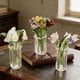 thumbnail image 4 of 1 juego de ramo de flores de cristal con jarrón, mini decoración floral soplada a mano, salón, adorno floral simulado hecho a mano con tallo, 4 of 7