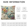 thumbnail image 5 of Creowell Spring Floral Throw Pillow Covers Garden Flowers Poppy Butterfly Bike Rustic Farmhouse Decorative Pillow Cases Plants Home Sweet Home Love Lives Here Cushion Cover，Multi-Size, 5 of 5