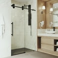 thumbnail image 5 of VIGO Elan 68 to 72 in. W x 74 in. H Frameless Sliding Shower Door in Matte Black with 3/8 in. (10 mm) Clear Glass, 5 of 15