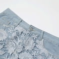 thumbnail image 4 of HSMQHJWE Women Lace Denim Pants High Waisted Hollow Out Asymmetric Floral Patchwork Ripped Straight Leg Jeans Trouser, 4 of 7