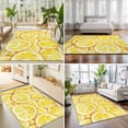 thumbnail image 4 of Area Rugs 5'x7', Summer Lemon Carpet Runner Indoor Outdoor Rugs Home Decor Aesthetic, Modern Oil Painting Yellow Fruits Non Slip Mats Washable Accent Rug for Living Room Bedroom, 4 of 8