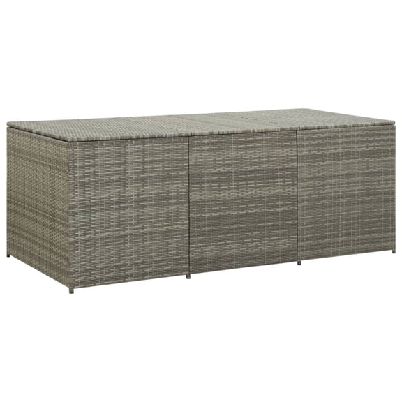 Casafoyer Garden Storage Box Poly Rattan 70.9"x35.4"x29.5" Gray