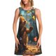 thumbnail image 1 of Fotbe Cute Butterfly Bear Vestido de Verano sin Mangas para Mujer – Vestido Midi Línea A, Estilo Camiseta Floral, Vestido Playero Casual y Fluido, 1 of 7