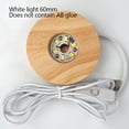 thumbnail image 1 of Light Base Ball Wood Light Holder Decoration Lamp Storage Mold Ball Tray, White Light 60mm Light Base, 1 of 9