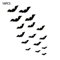 16 Pieces Black Spooky Bat Decals Halloween Window Stickers Halloween Window Decorations Stickers Halloween Wall Sticker