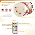 thumbnail image 5 of Yayeee Flameless Candles with Remote Flickering Battery Operated Multi Color Changing, White Apple Pattern, 5 of 7