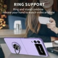 thumbnail image 6 of SaniMore for Samsung Galaxy Z Flip 3 6.7" 2021 Case with Magnetic Car Mount 360°Rotating Kickstand Anti-scratch Anti-shock Drop Resistant Slin Folding Case for Galaxy Z Flip 3, Purple, 6 of 9
