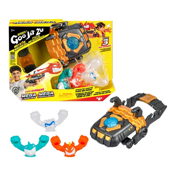 Heroes of Goo Jit Zu Meteor Madness Goo-Slingers Mega Launcher, Includes 3 Exclusive Goo-Slingers, Ages 4 