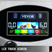 VEVOR 1850W Commercial Soft Ice Cream Machine 3 Flavors 5.3 to 7.4 Gallon per Hour,PreCooling at Night Auto Clean LCD Panel for Restaurants Snack Bar,Silver