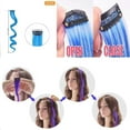 thumbnail image 5 of MSDADA New Hair Chalk Color Comb for Girls,Temporary Hair Color Spray Washable Dye for Kids Age 6-8-10 Years Old,Birthday Gifts for Girls Halloween Christmas Party-6 Colors&4 Pcs Hair Extensions Clip, 5 of 7