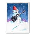 thumbnail image 3 of Designart Christmas Snowman Playing Guitar II Traditional Canvas Wall Art, 3 of 4