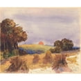 thumbnail image 2 of Hercules Brabazon Brabazon 17x15 Black Ornate Wood Framed Double Matted Museum Art Print Titled - A Cornfield at Sunset, 2 of 5