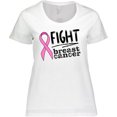 thumbnail image 3 of Inktastic Fight Breast Cancer Pink Ribbon Women's Plus Size T-Shirt, 3 of 5