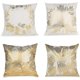 thumbnail image 1 of 4 unidades de fundas de almohada estampadas en caliente de 45x45cm, funda de cojín con patrón de hoja, funda de cojín para sofá cama, sala de estar dormitorio, 45*45cm Feliz Sencillez, 1 of 5