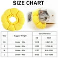 thumbnail image 2 of Sunflower Elizabethan Collar Soft Pet Recovery Cone for 2-15 Lbs Cats and Small Dogs Sterilization Wound Healing Anti-Licking Protective Headgear, Yellow Size L, 2 of 8