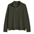 thumbnail image 5 of SUNBS Sweaters for Women Quarter Zip Mock Neck Pullover Top Long Sleeve Casual Shirt Fall Fashion Clothes, 5 of 9