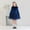 Blue, variant on Zecgelong Ruffled Long Sleeved Dress Princess Party Performance Dress Children's Dress Starry Dress Girls Dress For Kids Size 5-6 Years Black