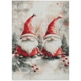 thumbnail image 2 of Addison Rugs Chantille Indoor/Outdoor Transitional Holiday Gnome Ivory Machine Washable Rectangle Rug, 10' x 14', 2 of 7
