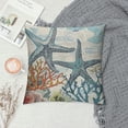 thumbnail image 2 of Summer Take Me to The Beach Coral Starfish Throw Pillow Covers, 2 of 5