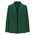 thumbnail image 5 of Cathalem Women's Blazers Plus Women's Relaxed Scuba Knit Stretch Blazer with Scrunch Sleeves (Green,XXL), 5 of 5