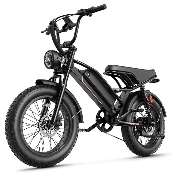Jasion YR20 750W Electric Bike for Adults, 48V 20Ah Removable Battery E-Mountain Bike, 20" Fat Tire Off-Road Electric Bicycle with Hydraulic Brake, 80 Miles Moped Style Ebike, UL2849