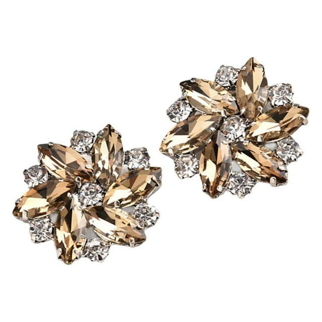 2Pcs Rhinestone Shoe Clips Jewelry Crystal Shoe Buckle Wedding Buckle Jewelry Dress Diamond