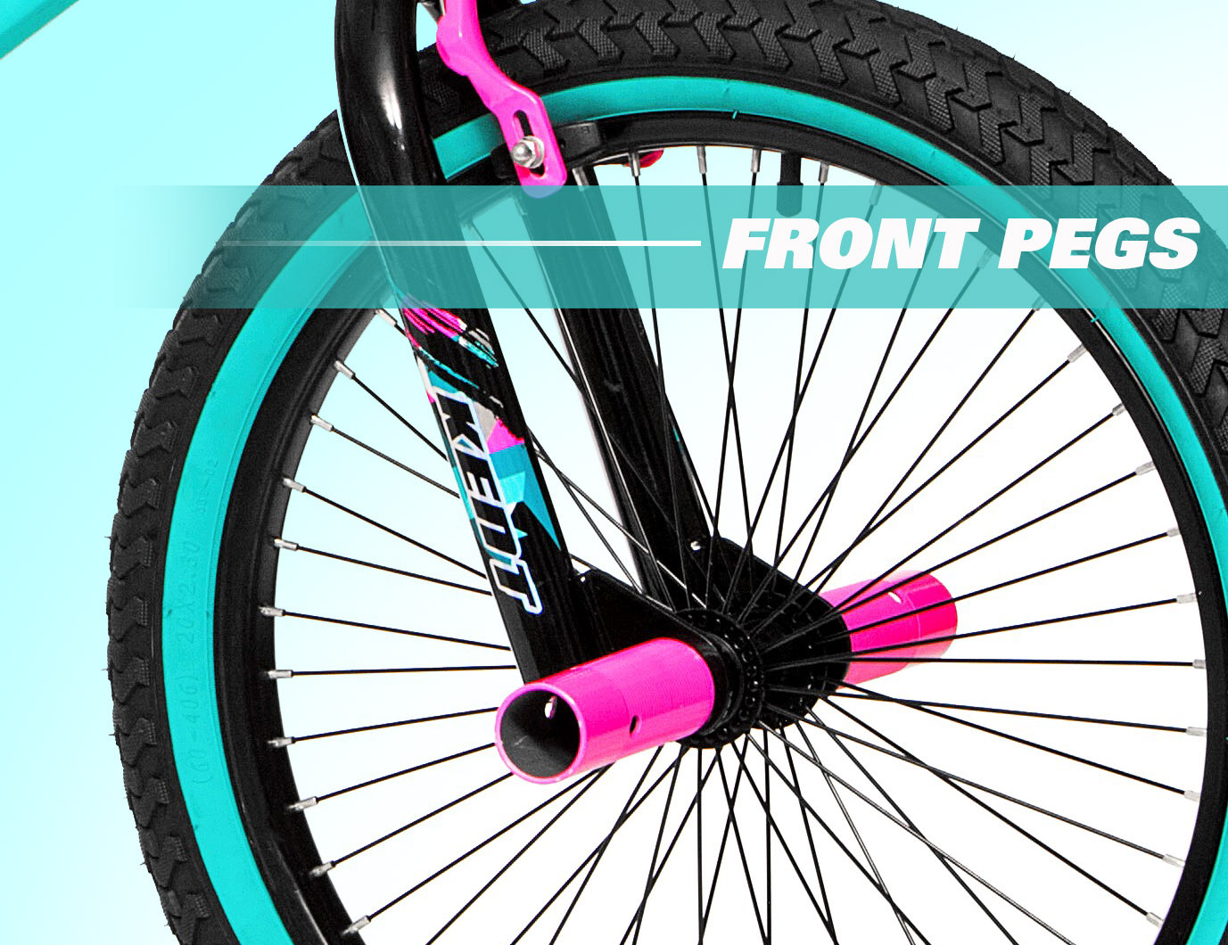 Kent 20" Tempest BMX Bicycle, Black/Aqua photo 4
