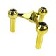 thumbnail image 1 of Portavelas decorativo de 3 cabezales, portavelas cónico de estructura molecular, candelabro para sala de estar de fiesta oro S, 1 of 8