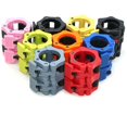 thumbnail image 2 of 2 hebillas para barra de gimnasio y fitness con candado de color rosa de 50 mm, 2 of 5