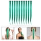 thumbnail image 2 of 10 piezas Extensiones de cabello de color verde Postizo para mujer Extensiones de cabello decorativas Extensiones de cabello para niña con pinzas para el cabello (recto), 2 of 5