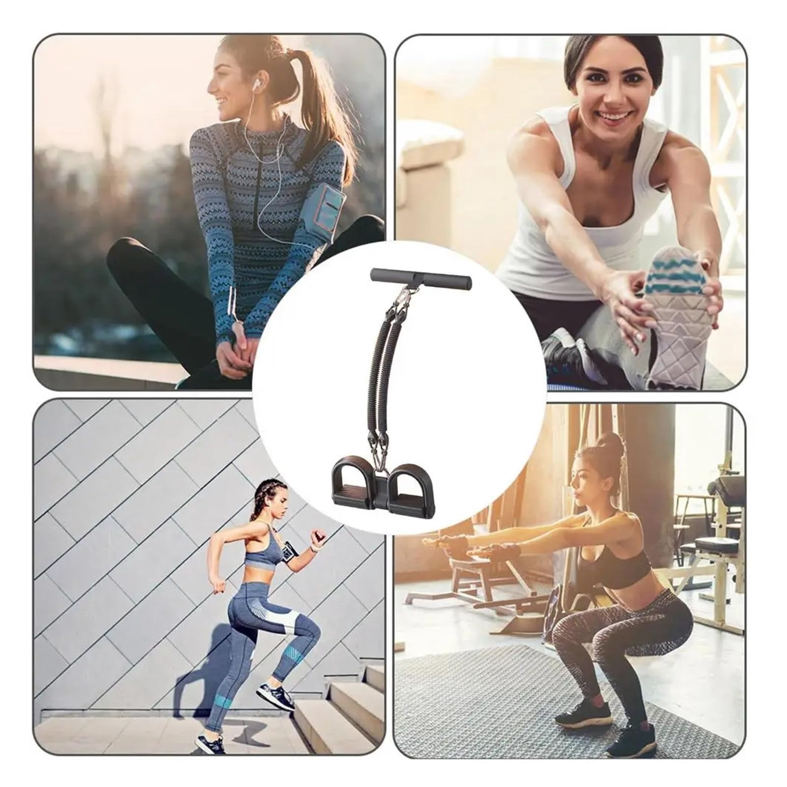Pedal Resistance Band with Handle, Elastic Sit Up Pull Rope Sit Up Band Pull Rope Elastic Pedal Puller Yoga Pedal Puller Resistant Band for Waist Arm Leg