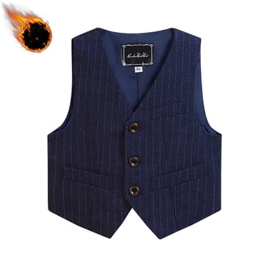Beautyzll Gilet de Costume Formel Ajusté pour Garçons 2-15 Ans, Robe à Col en V pour Enfants, pour Costume Ou Mariage, Fête