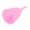 thumbnail image 3 of Juego de copas menstruales de silicona suave, 10 Uds., portátil, Flexible, reutilizable, copa de período de media luna para mujeres, color rosa, 3 of 12