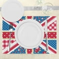 thumbnail image 3 of Ambesonne Shabby Flora Place Mats Set of 4, British Flag Floral, Standard Size, Multicolor, 3 of 6