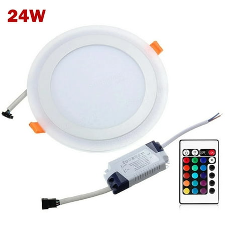 

Dual Color White RGB LED Ceiling Light Fans Recessed Panel Downlight Spot Lamps