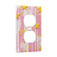 thumbnail image 2 of Yayeee Duplex Wall Plate 1-Gang 4.5"x2.7" Home Receptacle Light Switch Decorative Outlet Cover, Flat Yellow Stars, 2 of 7