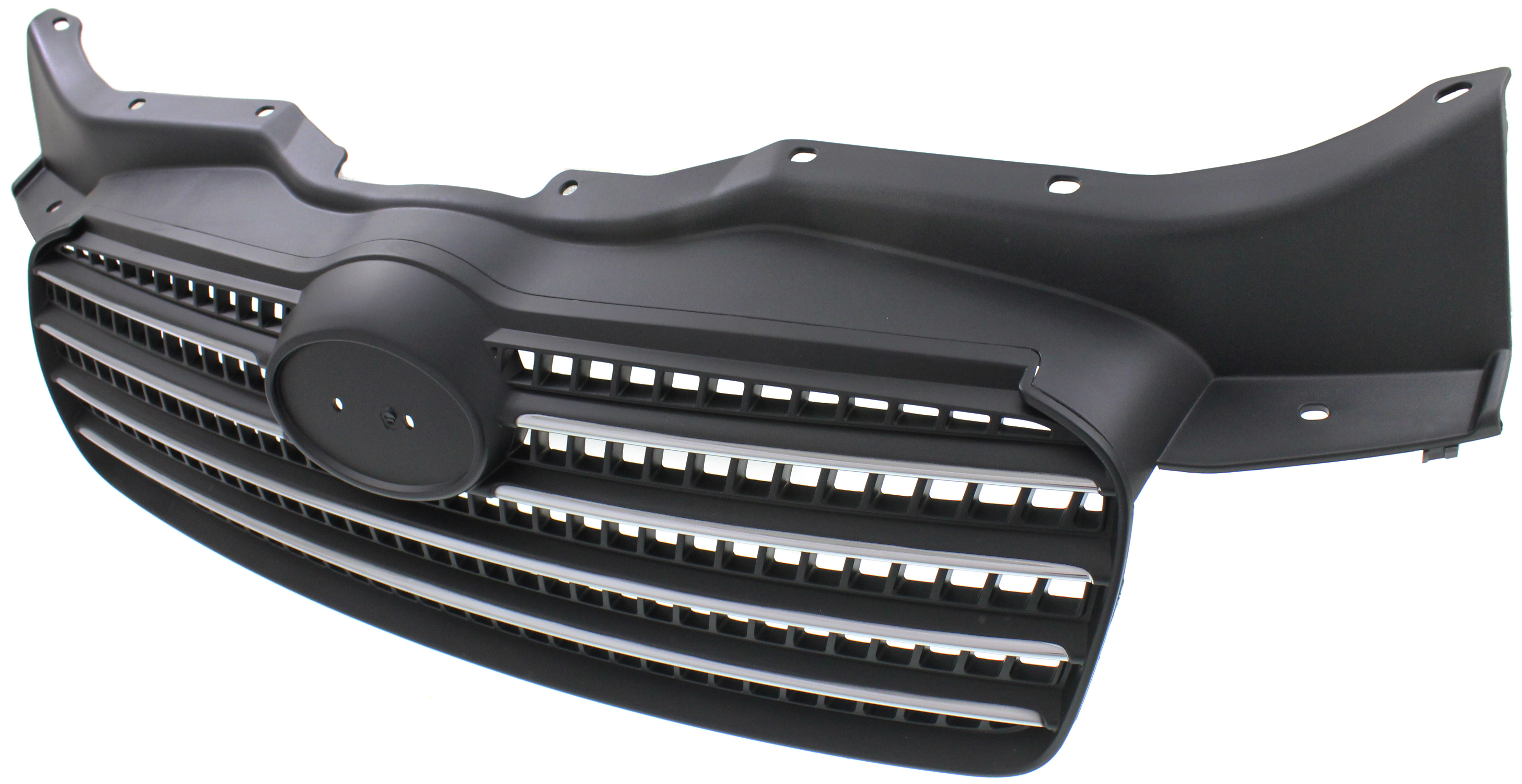 Grille Assembly Compatible With 2006-2011 Hyundai Accent Chrome Shell with Painted Black Insert