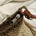 thumbnail image 3 of Ladies Fashion Straw Beach Bag Rattan Purse Summer Straw Crossbody Raffia Handbag Square Tassel Bag Gift, 3 of 7