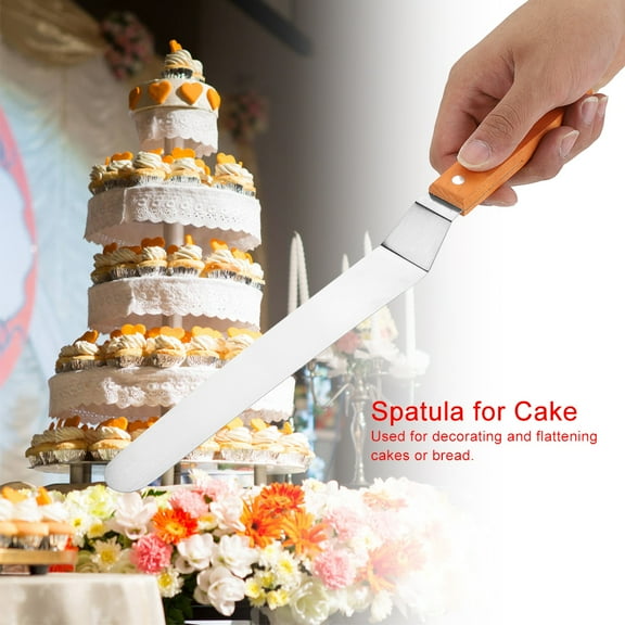 "Stainless Steel Icing Spatula, Practical Decorating Spatula, Cake Spatula, For Pastry Shop Home Baking"