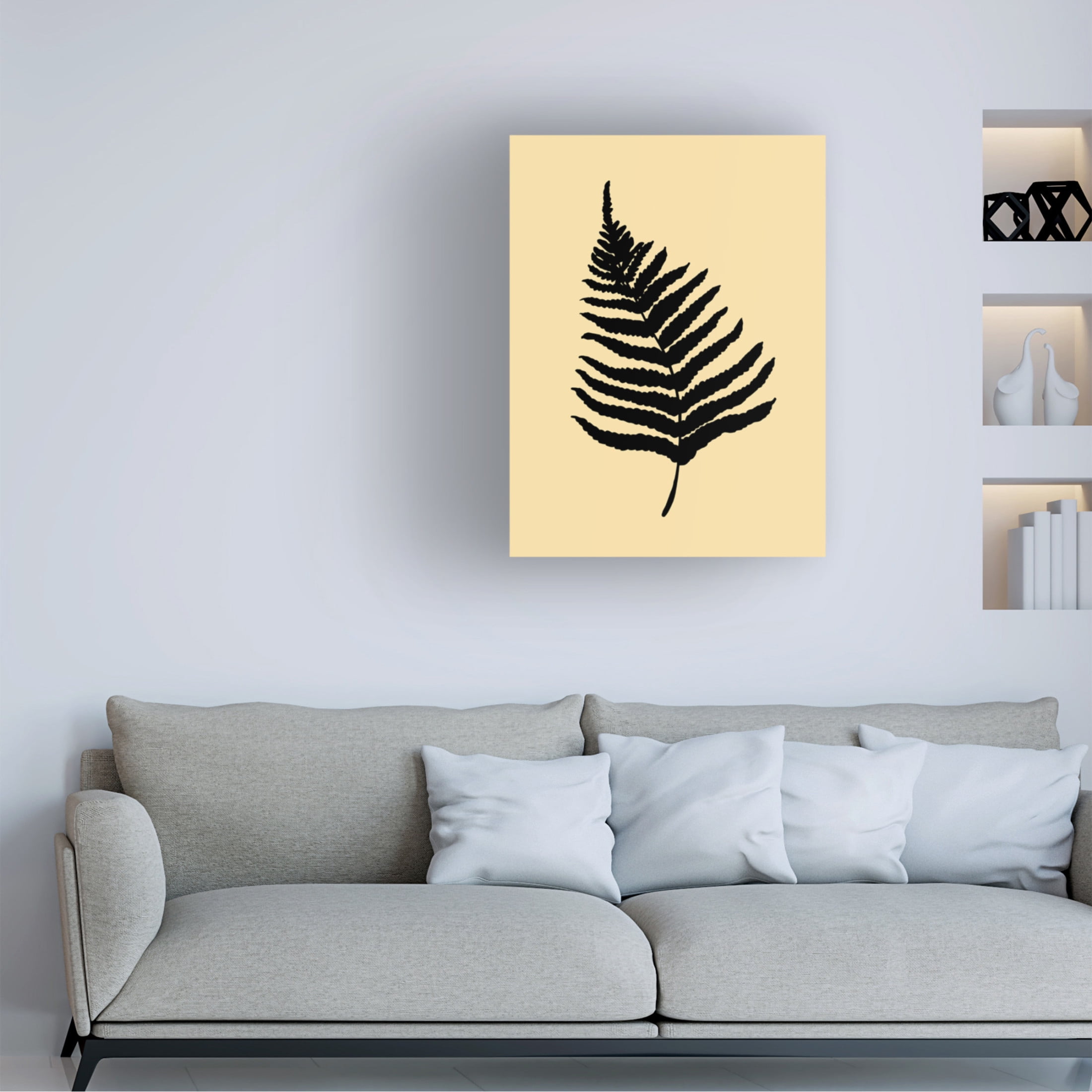 Trademark Fine Art Pictufy Studio Fern 02 Yellow Canvas Wall Art