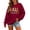 Red, variant on Solthread Womens Halloween Sweatshirt With Fall Vibes Patchwork Letters And Leaves Everyday Crewneck Pullover for Cool Autumn Weekends and Festive Casual Tops