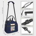 thumbnail image 4 of DouZhe Lunch Bags for Women and Men, Blue Pink Eat Sleep Game Repeat Collage Prints Reusable Portable Insulated Cooler Waterproof Lunch Tote Bag for Travel Work School Picnic, 4 of 7