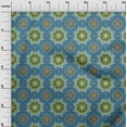 thumbnail image 3 of oneOone Cotton Cambric Teal Blue Fabric Asian Block Floral Fabric For Sewing Printed Craft Fabric By The Yard 42 Inch Wide, 3 of 4