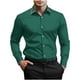 thumbnail image 2 of pstuiky Camisas de manga larga de invierno para hombre, Camisa informal de verano para hombre, con cuello, botones y bolsillos, color liso top de hombre l, 2 of 7