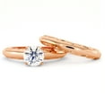 thumbnail image 2 of Queenly Moissanite Rose Gold Engagement Ring Set, 2 of 4