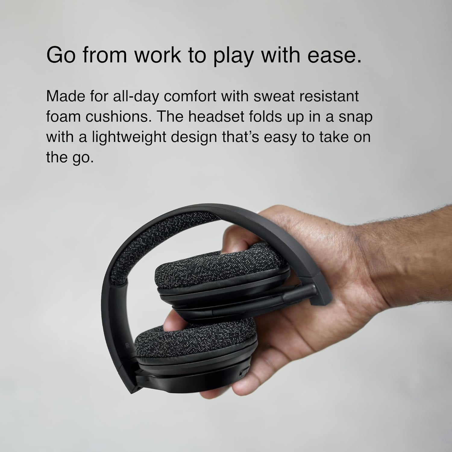 Belkin SoundForm Adapt Wireless Over-Ear Headset, Headphones for Work, Play, Gaming, & Travel w/Built-in Boom Microphone, 45H Battery Life - Compatible with iPhone, iPad, Galaxy, and More - Black