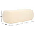thumbnail image 2 of SAFAVIEH Whitley Modern Faux Shearling Ottoman, Cream, 2 of 9